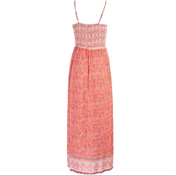 Pink Front Key Hole Cutout Maxi Dress - Picture 4 of 4